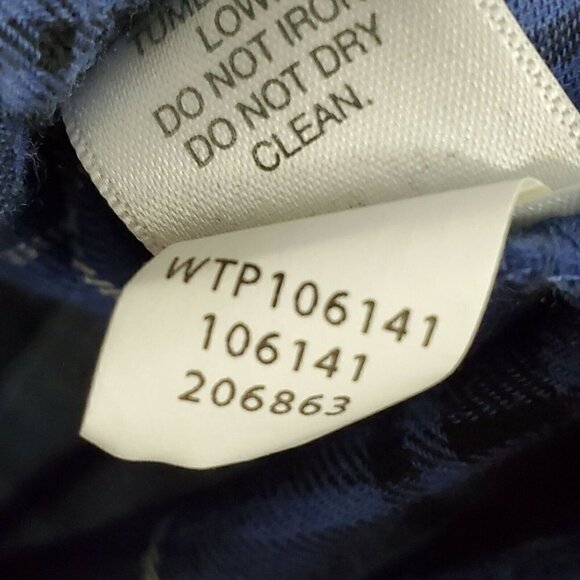 J. Jill Tunic Top Small Plaid Blue‎ Curved Hem Shirt Button Up Collared Casual - Picture 7 of 11